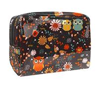 Trousse impermeabile per il trucco, con campo di girasole, con natura, piante, organizer da viaggio, con cerniera, piccola custodia per cosmetici, borsa per cosmetici, per adolescenti, ragazze e