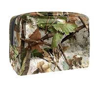 Trousse impermeabile per il trucco, con natura, foresta, piante, verde, organizer da viaggio con cerniera, piccola custodia per cosmetici, borsa per cosmetici, per adolescenti, ragazze e donne,