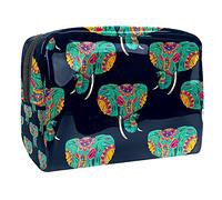 Trousse impermeabile per il trucco, stile retrò, con stampa di coccodrillo, leone, elefante, caro, organizer da viaggio, con cerniera, piccola trousse per cosmetici, per adolescenti, ragazze e donne,