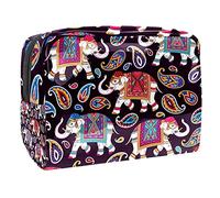 Trousse impermeabile per il trucco, stile retrò, con stampa di coccodrillo, leone, elefante, caro, organizer da viaggio, con cerniera, piccola trousse per cosmetici, per adolescenti, ragazze e donne,