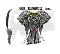 Trousse impermeabile per il trucco, stile retrò, con stampa di coccodrillo, leone, elefante, caro, organizer da viaggio, con cerniera, piccola trousse per cosmetici, per adolescenti, ragazze e donne,