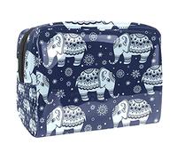 Trousse impermeabile per il trucco, stile retrò, con stampa di coccodrillo, leone, elefante, caro, organizer da viaggio, con cerniera, piccola trousse per cosmetici, per adolescenti, ragazze e donne,