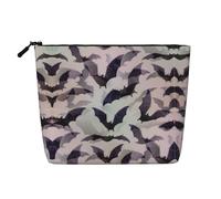 Trousse per cosmetici - Alpaca Llama stampa canapa finta canapa organizzatore da viaggio, una confezione per molteplici usi, conservazione quotidiana, Halloween pipistrelli grigio, Taglia unica