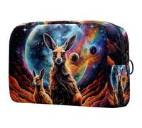 Trousse per cosmetici con animali del cielo stellato per donne, grande astuccio per trucchi organizer da viaggio per articoli da toeletta, Multicolore 7, 18.5x7.5x13cm/7.3x3x5.1in, Art Deco