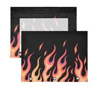 Trousse per cosmetici, con finestrella trasparente, per lettere formato A4, confezione da 2 pezzi, per insegnanti, classe fluente, arancione e giraffa