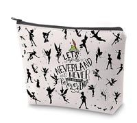 Trousse per cosmetici con Peter Cartoon "Lets Go to Neverland and Never Come Back Until Forever End", con cerniera, A Neverland, No