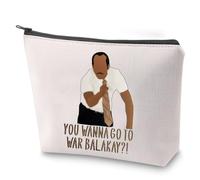 Trousse per cosmetici con scritta "You Wanna Go to War" Balakay, borsa per trucchi con cerniera, chiave e borsa da toilette Peele, Balakay da guerra, No