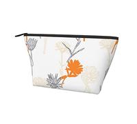 Trousse per cosmetici da donna, borsa cosmetica fiore floreale margherita arancione piccola custodia da viaggio custodie per trucco per borsa custodie da viaggio impermeabili organizzatore custodia