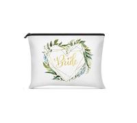 Trousse per cosmetici da sposa, confezione da 3, borsa da sposa, borsa cosmetica da donna, per matrimonio, fidanzamento, addio al nubilato, viaggi, squadra, regalo per la sposa, borsa per il trucco da