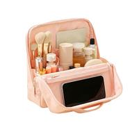 Trousse per cosmetici e articoli da toeletta, rosa, Fare riferimento alla | Beauty case da viaggio per ragazze, frequent flyer, viaggi d'affari, vacanze, hotel, bagno, palestra, campeggio all'aperto