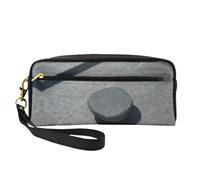 Trousse per cosmetici - Zen Stone Print Piccola borsa per il trucco da viaggio, organizer per articoli da toeletta con tasca con cerniera, nera, taglia unica, Nero, One Size