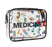 Trousse per il trucco Borsa for il trucco con cerniera in PVC, grande capacità, leggera, organizer da viaggio, facile da pulire, design resistente allo sbiadimento Beauty Case(Color1)
