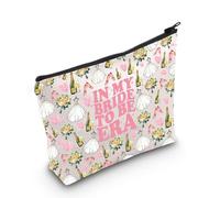 Trousse per il trucco con scritta "Bride to Be", regalo di nozze per la sposa, regalo per addio al nubilato, Bride to Be Era Bag Eu, Borsa cosmetica con stampa