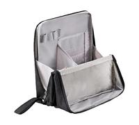 Trousse per trucchi, 23 x 22 cm, portatile, resistente all'acqua, organizer a più scomparti, comodo porta cosmetici da viaggio per articoli da toeletta, spazzole, prodotti per la cura della pelle
