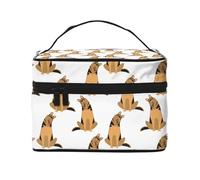 Trousse per trucchi con cane pastore tedesco, graziosa borsa per cosmetici da donna, borsa da toeletta, grande borsa organizer da viaggio per il trucco