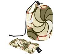Trousse per trucchi con coulisse, a forma di barile, borsa per cosmetici da viaggio, borsa per il trucco, organizer pieghevole per articoli da toeletta per donne e ragazze, simbolo dell'eternità