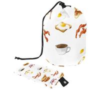 Trousse per trucchi con coulisse, a forma di barile, borsa per cosmetici da viaggio, borsa per trucchi, organizer pieghevole per articoli da toeletta, tasca portaoggetti per donne e ragazze, paradiso