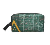 Trousse per trucchi con formule, teoria, lezione di matematica, parola, stampata, grande, da viaggio, impermeabile, per cosmetici, articoli da toeletta, organizer per donne, mamme e ragazze