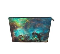 Trousse per trucchi con stampa di galassia e universo, borsa da viaggio, organizer per il trucco, borsa impermeabile per donne e ragazze, Argento, Taglia unica, Beauty Case