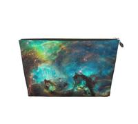 Trousse per trucchi con stampa di galassia e universo, borsa da viaggio, organizer per il trucco, borsa impermeabile per donne e ragazze, Oro, Taglia unica, Beauty Case