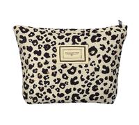 Trousse per trucchi con stampa leopardata, per donne e ragazze, organizer da viaggio per cosmetici e articoli da toeletta con cerniera alla moda in tela, Stampa leopardata, Leopard Print, Organizer