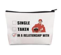 Trousse per trucchi da corsa, borsa per cosmetici resistente con materiale in poliestere, in una relazione con borse per donne, regali per amanti delle corse, regalo per gli appassionati di piloti e