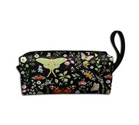 Trousse per trucchi da donna, con farfalle, falene, fiori, borsa per cosmetici portatile con cerniera, borsa organizer da viaggio per articoli da toeletta, Come nella foto, Taglia unica, Astuccio per