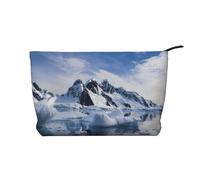 Trousse per trucchi da donna, in velluto a coste, borsa da viaggio con cerniera, portatile, per viaggi, uso quotidiano e regalo (palline di Natale bianche), Sud Polar, One Size, Astuccio per trucchi