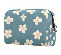 Trousse per trucchi da donna, teschio con cappello messicano, cactus selvaggio West e cuore, astuccio da viaggio con cerniera, organizer portatile per articoli da toeletta per ragazze adolescenti