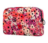 Trousse per trucchi da donna, teschio con cappello messicano, cactus selvaggio West e cuore, astuccio da viaggio con cerniera, organizer portatile per articoli da toeletta per ragazze adolescenti