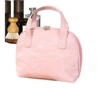 Trousse per trucchi, impermeabile, da donna, con manici, per viaggi, vacanze, viaggi d'affari, cura della pelle, rosa, Fare riferimento alla descrizione, Unisex