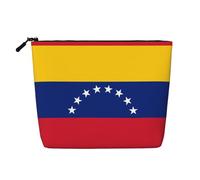 Trousse per trucchi in canapa con bandiera del Venezuela, impermeabile, organizer per cosmetici per articoli da toeletta da viaggio e per riporre tutti i giorni