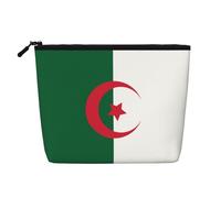 Trousse per trucchi in canapa con bandiera dell'Algeria, impermeabile, per cosmetici da viaggio e per riporre tutti i giorni