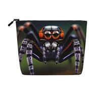 Trousse per trucchi in stile canapa con ragni tropicali della foresta pluviale, impermeabile, organizer per cosmetici per articoli da toeletta da viaggio e per riporre tutti i