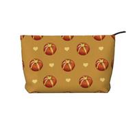 Trousse per trucchi in velluto a coste con pane al burro, versatile, con cerniera, per uso quotidiano e organizer da viaggio, Nero , Taglia unica