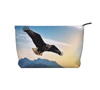 Trousse per trucchi in velluto a coste da donna, morbida, con cerniera, organizer da viaggio per articoli da toeletta per uso quotidiano (pastore tedesco con animali), Monti Aquila, Taglia unica