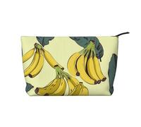 Trousse per trucchi in velluto a coste da donna, morbida, con cerniera, organizer da viaggio per articoli da toeletta per uso quotidiano (Chalet by The Lake), Stampa a banana., Taglia unica