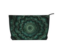 Trousse per trucchi in velluto a coste da donna, morbida, con cerniera, organizer da viaggio per articoli da toeletta per uso quotidiano (bradipo in stile cartone animato seduto su girasole), Loto e