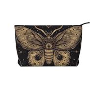 Trousse per trucchi in velluto a coste da donna, morbida, con cerniera, organizer da viaggio per articoli da toeletta per uso quotidiano (bradipo in stile cartone animato seduto su girasole), Tarme