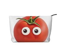 Trousse per trucchi in velluto a coste da donna, morbida, con cerniera, organizer da viaggio per articoli da toeletta per uso quotidiano (microfono karaoke), I Love You From My Head Pomodori, Taglia