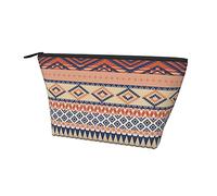 Trousse per trucco cosmetico da donna Borsa per matite marrone per monete dei nativi americani aztechi del sud-ovest, custodia da viaggio per articoli da toeletta Custodia impermeabile per il traspo