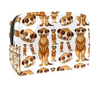 Trousse per trucco da donna e ragazza, con divertente mostro alieno in stile cartone animato, capiente, con cerniera, Multicolore 09, 18.5x7.5x13cm/7.3x3x5.1in, Beauty Case