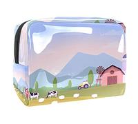 Trousse per trucco da donna e ragazza, con divertente mostro alieno in stile cartone animato, capiente, con cerniera, Multicolore 05, 18.5x7.5x13cm/7.3x3x5.1in, Beauty Case