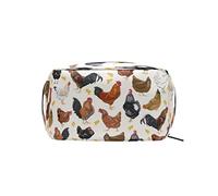 Trousse per trucco per la famiglia del gallo degli animali Borsa cosmetica per organizer portatile per custodia per trucchi da viaggio, regali, borsa da toilette per uso quotidiano per ragazze e don