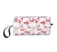 Trousse portatile con stampa di fenicotteri, custodia da viaggio, borsa organizer con cerniera per un accesso rapido
