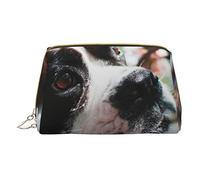 Trousse portatile in pelle minimalista ed elegante, con stampa a strisce rosse, per ragazze e donne, di piccole dimensioni, Per cani., Taglia unica