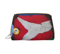 Trousse portatile in pelle minimalista ed elegante, con stampa di pietre, per ragazze e donne, di piccole dimensioni, Albero della vita con bandiera portoricana 1, Taglia unica