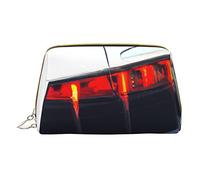 Trousse portatile in pelle minimalista ed elegante, con stampa supercar, per ragazze e donne, di piccole dimensioni, Un'auto con entrambe le porte aperte, Taglia unica