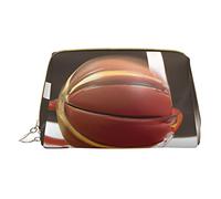 Trousse portatile in pelle minimalista ed elegante, scatola pop-up per basket, borsa cosmetica stampata per ragazze e donne, di piccole dimensioni, Scatola pop-up per pallacanestro, Taglia unica