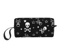 Trousse portatile per il trucco, motivo riccio, per uomini e donne, colore: marrone, Peloso Carino Cranio